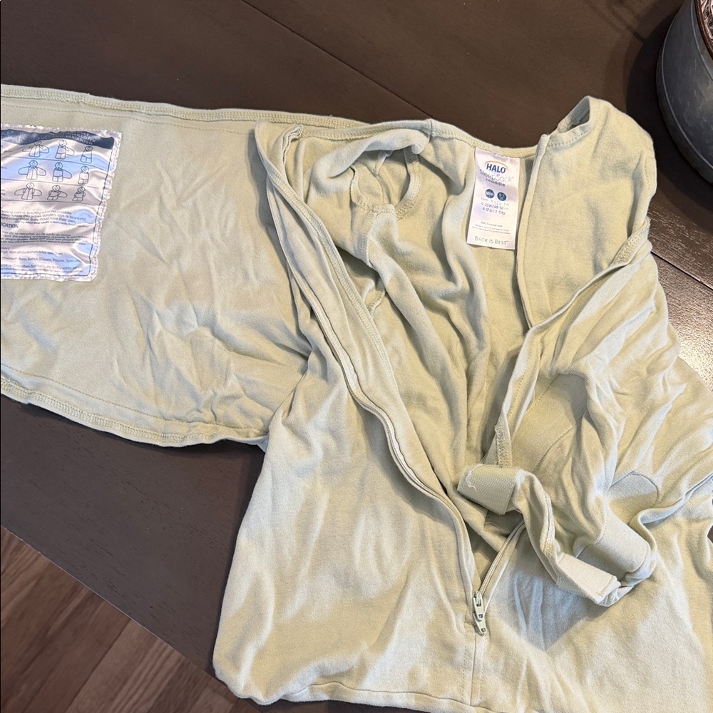 Halo Mint Green Baby Swaddle with Zipper